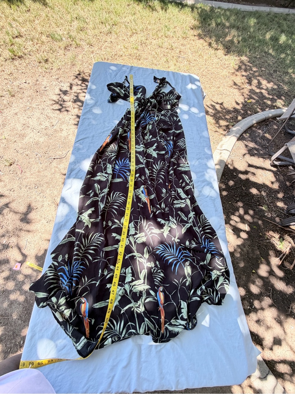 Boohoo Black Tropical Print Cutout Maxi Dress - Picture 3 of 5